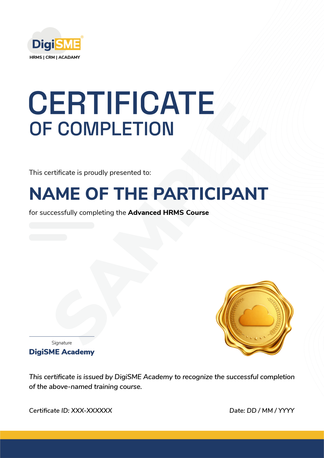 human resource course certificate 1